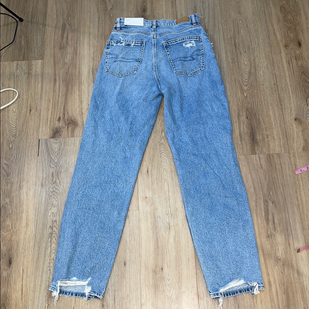 NWT STRIGID American Eagle highest rise baggy straight distressed denim jeans - Picture 14 of 14